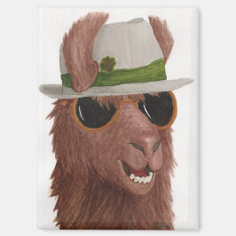 Íman Lhamas em Shades: Magnet Março 2,5"x3,5"