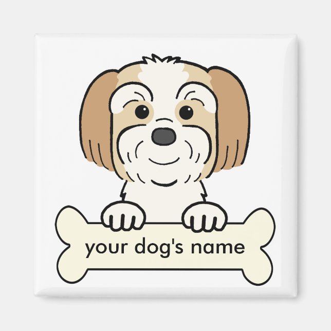 Íman Lhasa Apso Personalizado (Frente)