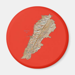 Íman Líbano - Mapa de Magnet