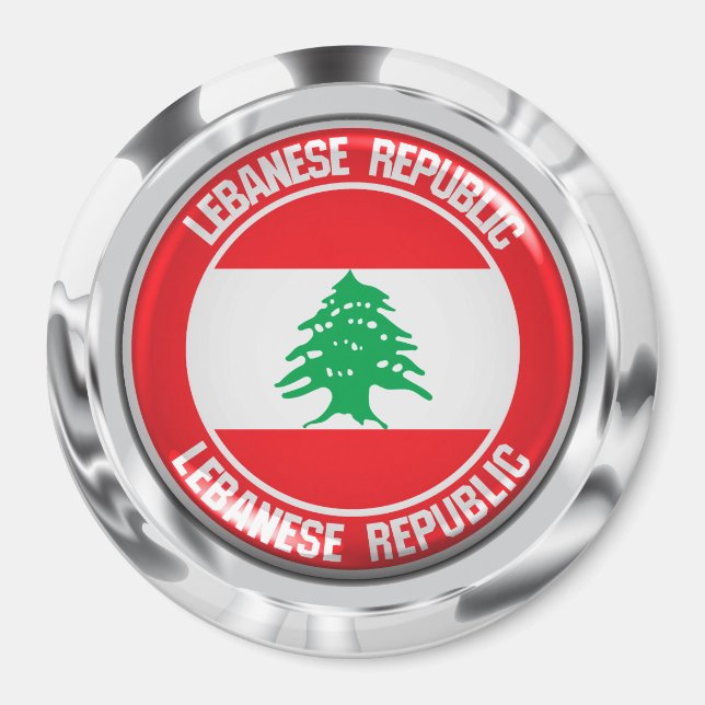 Íman Líbano Round Emblem (Frente)