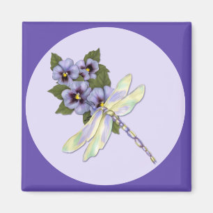 Íman Libélula e Pansies