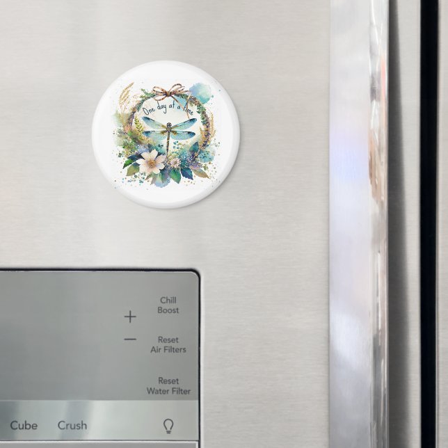 Íman libélula Floral Um dia de cada vez (In Situ (Fridge))