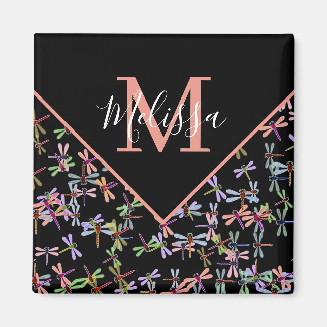 Íman libélulas coloridas personalizadas (Frente)