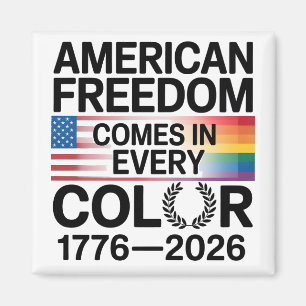 Íman Liberdade Americana Vem em Todas as Cores LGBTQ