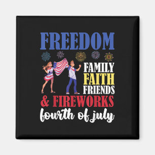 Íman Liberdade Familiar Fé Amigos & Fireworks Fourt