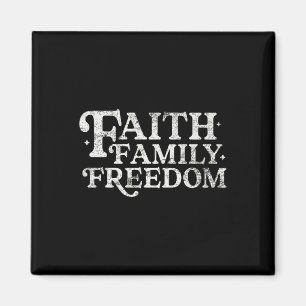 Íman Liberdade Familiar Fé Christian 4 de julho Retro A