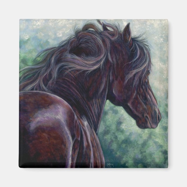 Íman Liberdade - Magneta de Cavalo Frísia (Frente)