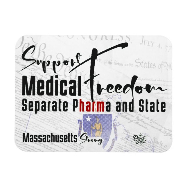 Íman Liberdade Médica de Massachusetts (Horizontal)