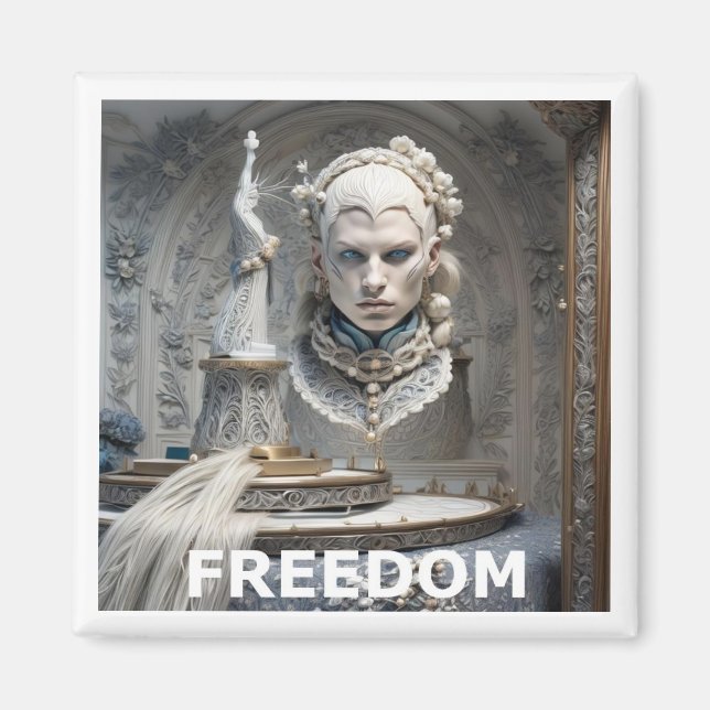 Íman Liberdade: Mulher Fantasia Art (Frente)