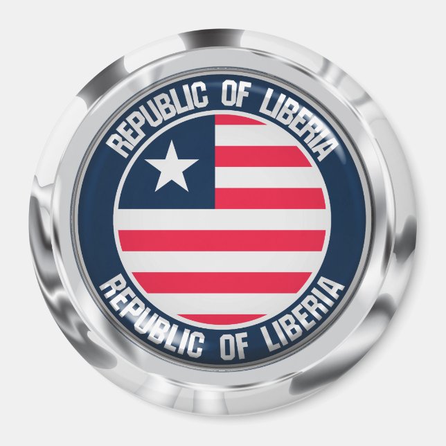 Íman Libéria Round Emblem (Frente)