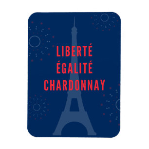 Íman Liberté Égalité Chardonnay Engraçado Torre Eiffel
