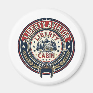 Íman Liberty Aviator Patriótico Patriótico Aviação Vint