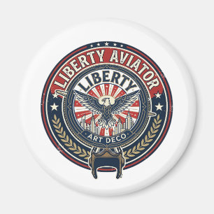Íman Liberty Aviator Patriótico Patriótico Aviação Vint