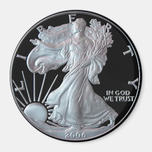 Íman Liberty Silver Dollar Head 2006