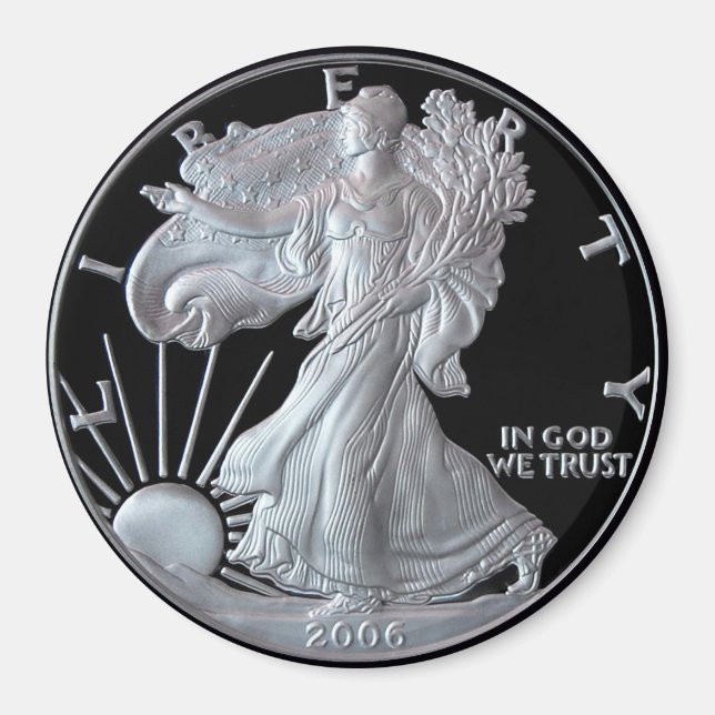 Íman Liberty Silver Dollar Head 2006 (Frente)