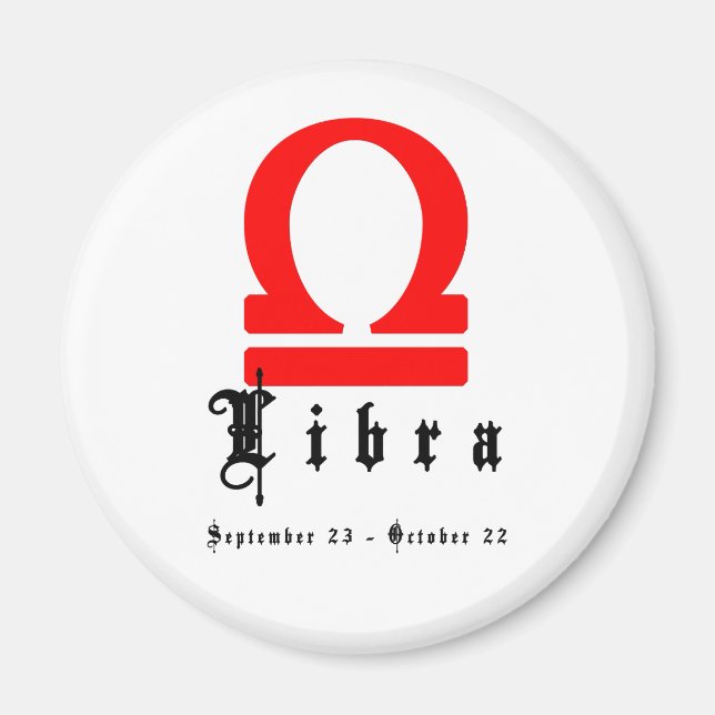 Íman Libra, 23 de setembro - 22 de outubro (Frente)