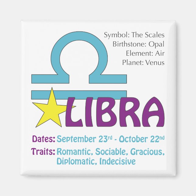 Íman Libra Traits Magnet (Frente)