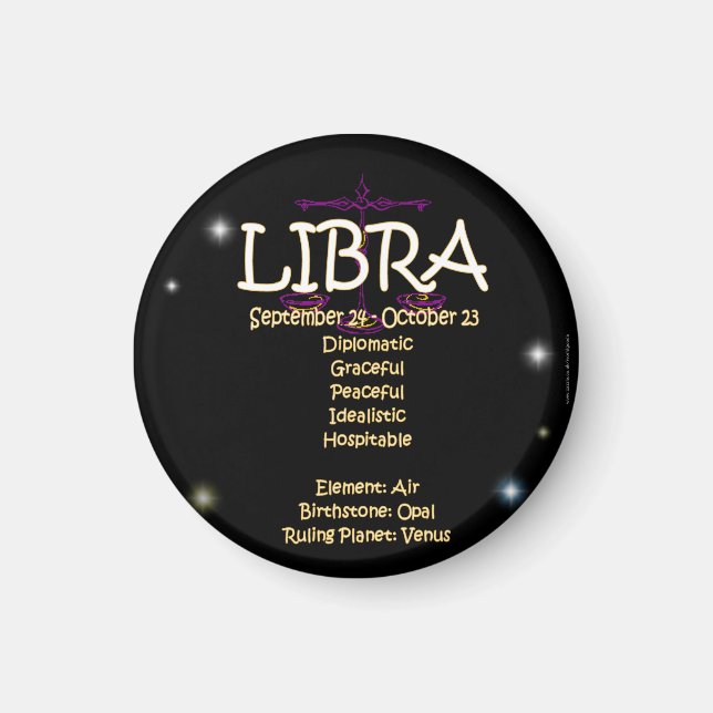Íman Libra zodiac (Frente)