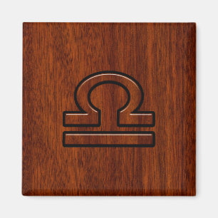 Íman Libra Zodiac Símbolo de Mahogany