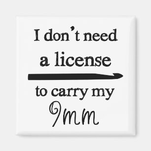 Íman Licença Crochet Hook