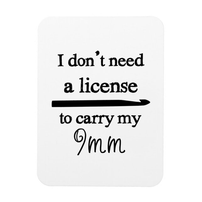 Íman Licença Crochet Hook (Vertical)