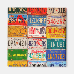Íman Licença dos Estados Unidos Plates Art America
