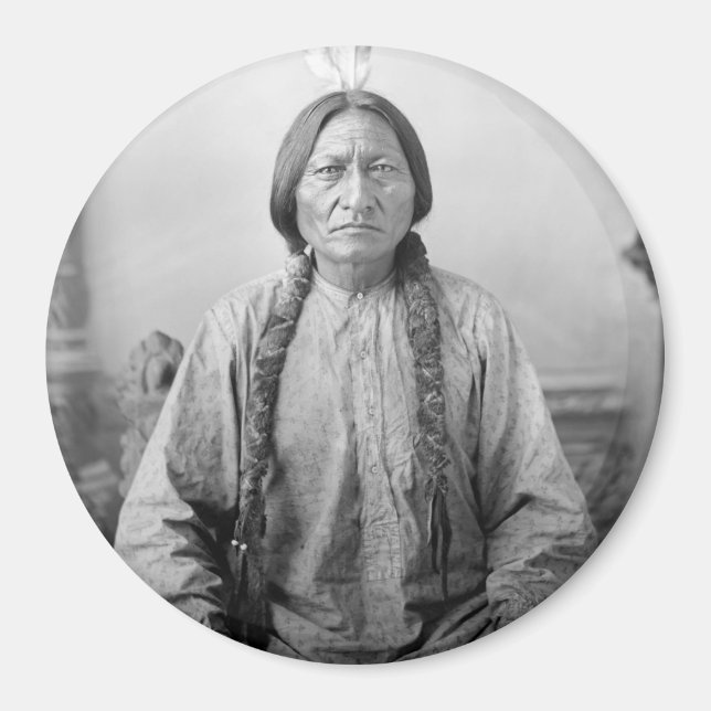 Íman Líder da Lakota Sentando o Bull Índio Nativo Ameri (Frente)