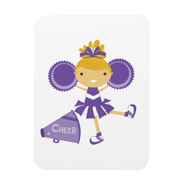 Íman Líder de torcida em roxo (Vertical)