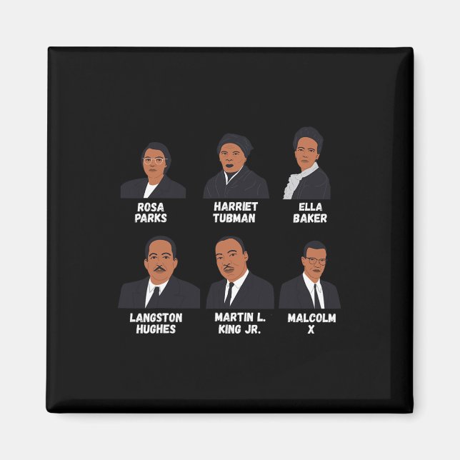 Íman Líderes Negros Inspirando História Negra (Frente)