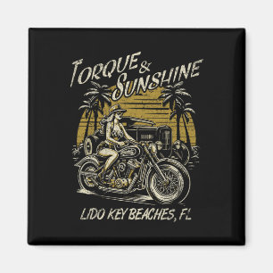Íman Lido Key Beaches Florida Motorcycle Hotrod Vintage