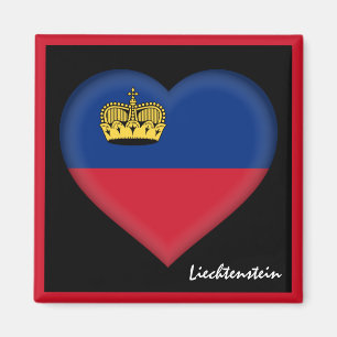 Íman Liechtenstein flag & Heart, férias de Liechtenste