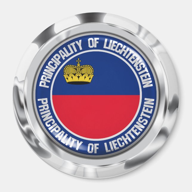 Íman Liechtenstein Round Emblem (Frente)