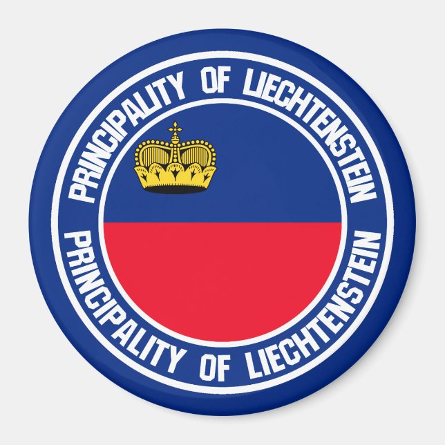 Íman Liechtenstein Round Emblem (Frente)