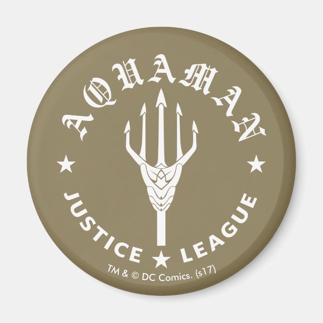 Íman Liga da Justiça | Emblema de Tridente de Aquaman (Frente)