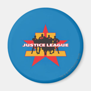 Íman Liga da Justiça Silhouettes e Fundo das Estrelas
