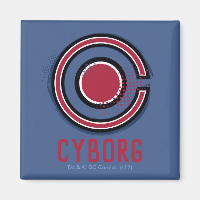 Íman Liga da Justiça | Símbolo Ciborgue Pincel e Meio-T (Frente)