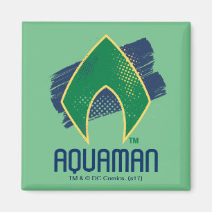 Íman Liga da Justiça Símbolo de Aquaman Pincel e Mei