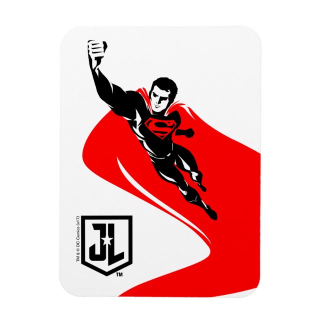 Íman Liga da Justiça | Superman Flying Noir Pop Art (Vertical)