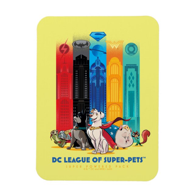 Íman Liga DC das Torres de Metrópolis de Super Pets (Vertical)