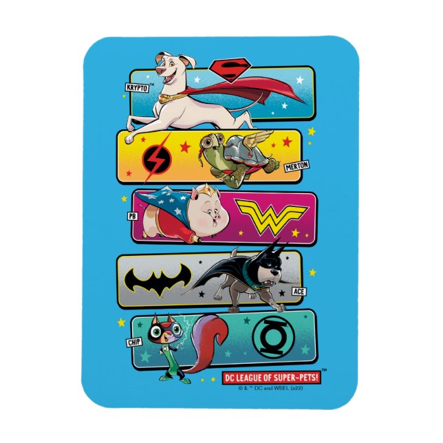 Íman Liga DC de Painéis Super Pets (Vertical)
