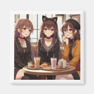 Íman Ligação de Café de Meninas ANIME Magnets
