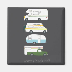 Íman Ligação W Divertida Campervan Vanlife Rv Reboque
