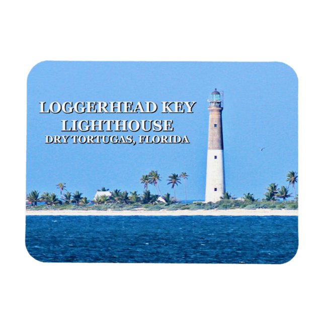 Íman Lighthouse Chave Loggerhead, Dry Tortugas Florida (Horizontal)