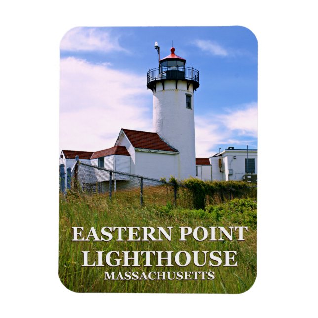 Íman Lighthouse de East Point, Massachusetts Magnet (Vertical)