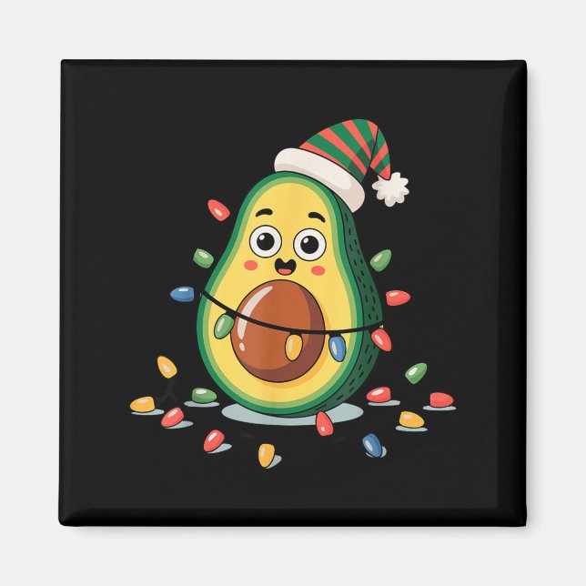 Íman Lighting Avocado Ugly Christmas Sweater Guacamole  (Frente)