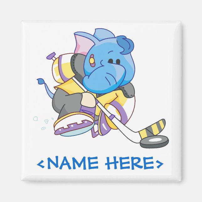 Íman Lil Blue Elephant Hockey (Frente)