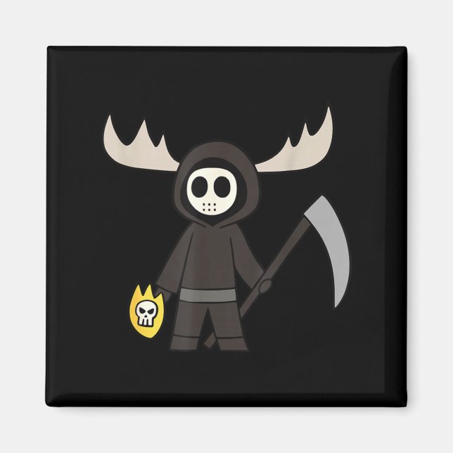 Íman Lil Doom Moose - Funny Reaper Cartoon  (Frente)