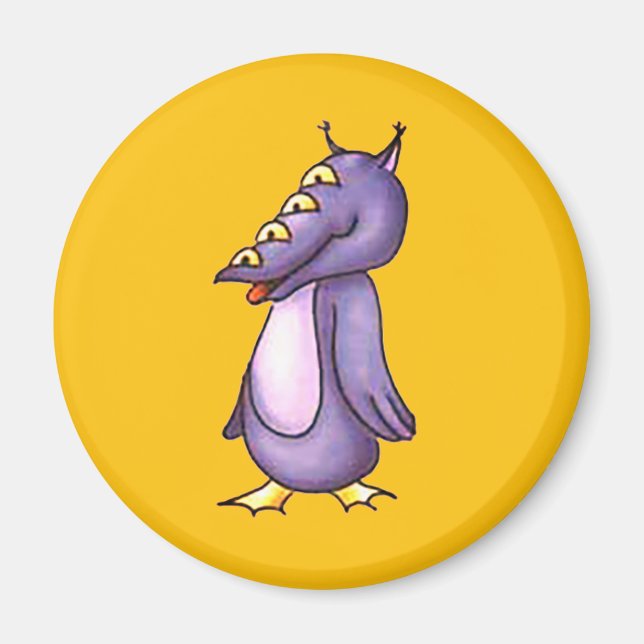 Íman lila Monster (Frente)