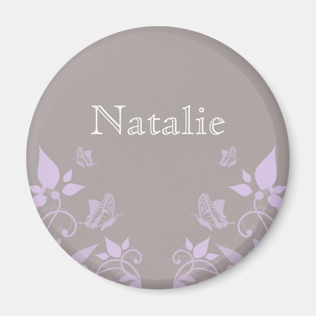 Íman Lilac Butterfly Magnet Floral (Frente)