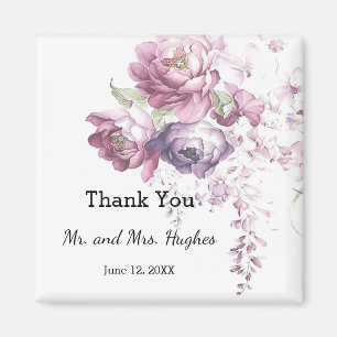 Íman Lilac clássico e obrigado floral rosa de casament